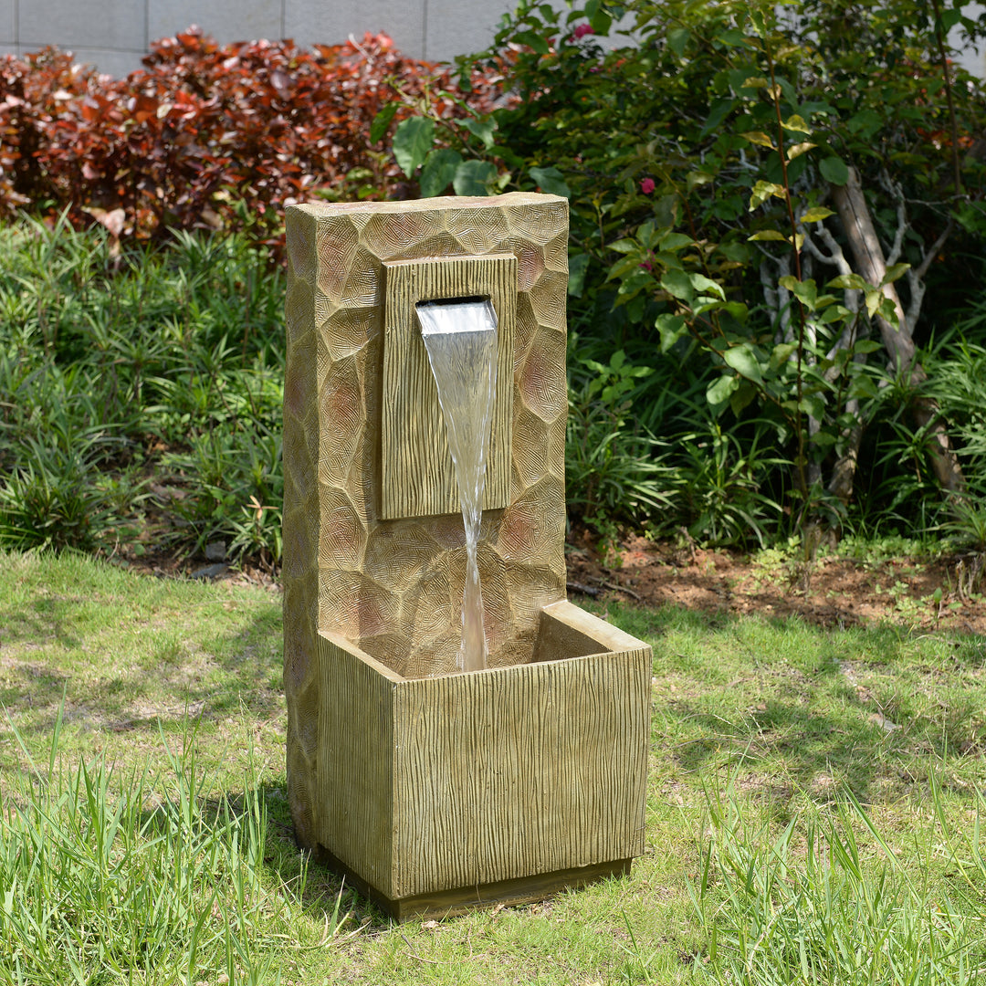 Spa Waterfall Outdoor Water Fountain with LED Light