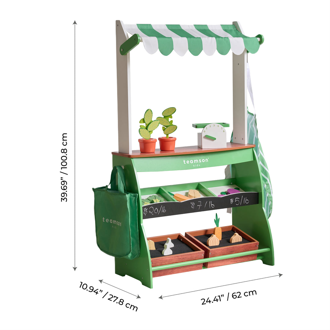 Vermont Farmers Market Stand with Interactive Accessories & Vegetables