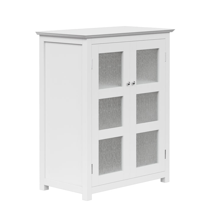 Teamson Home Connor Two-Door Floor Cabinet with Adjustable Shelf, White