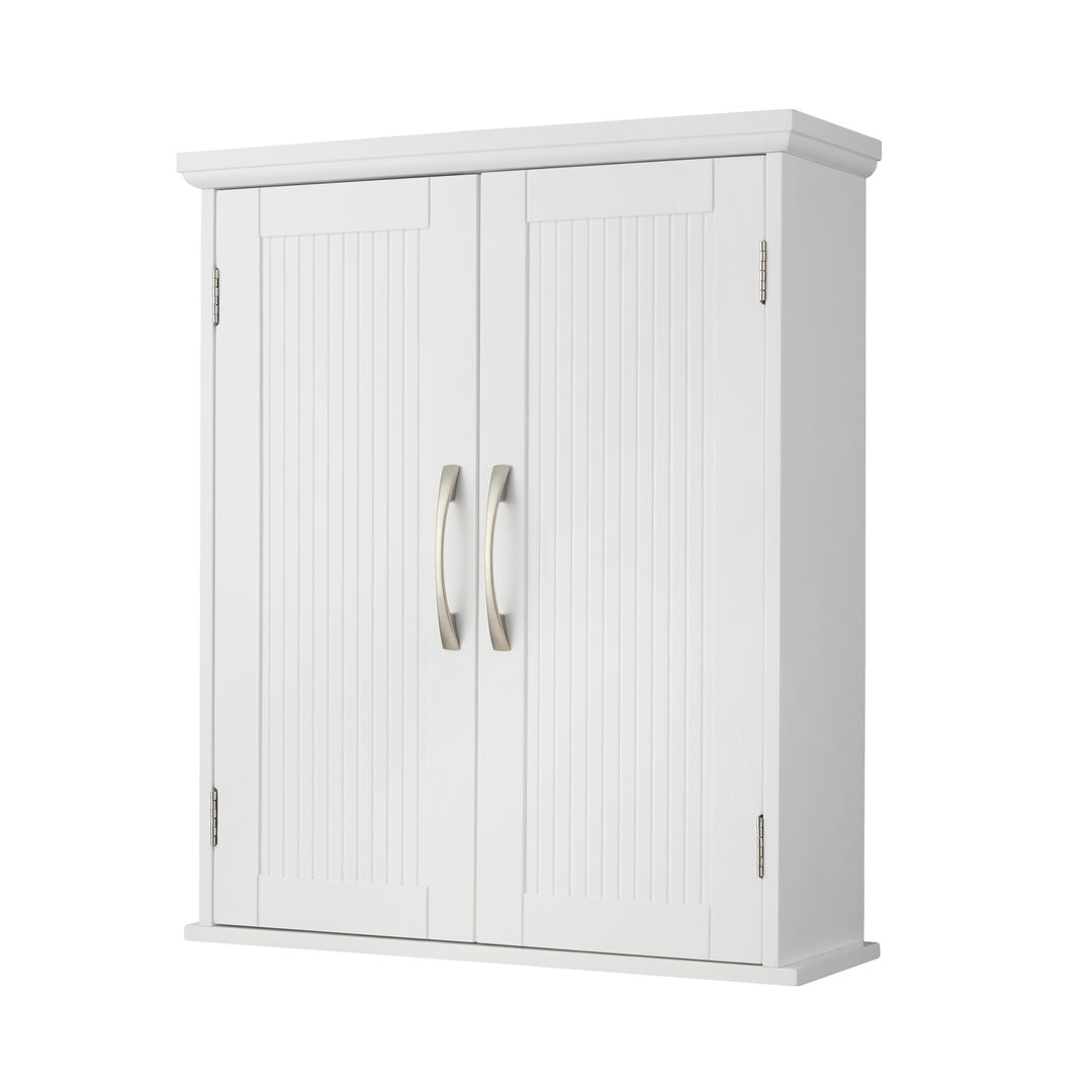 Teamson Home Newport Removable Two-Door Wall Cabinet, White