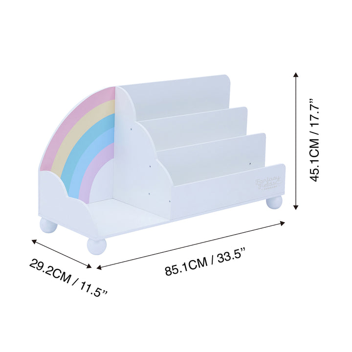 Fantasy Fields Rainbow Wooden Display Bookcase, White