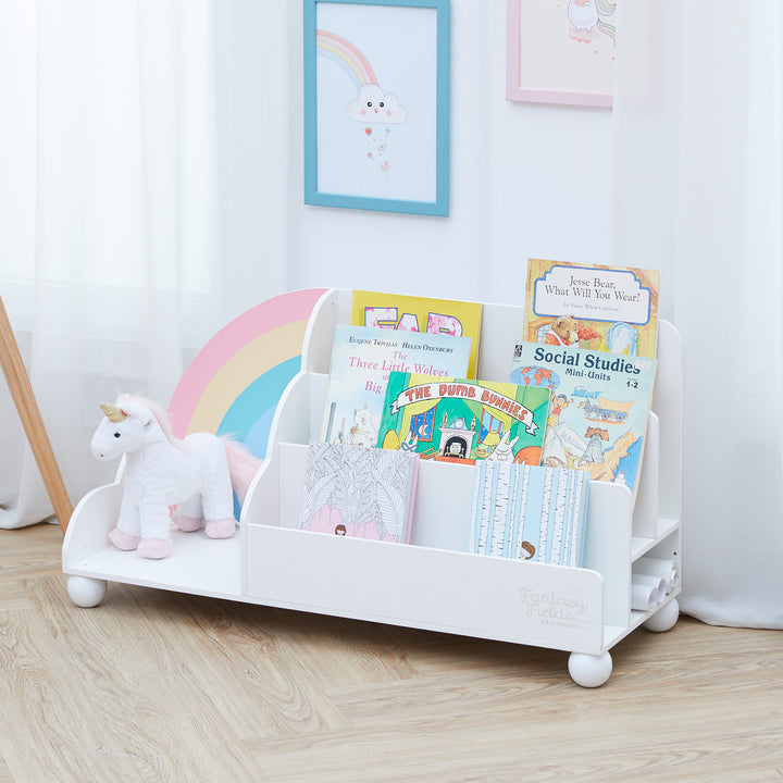 Fantasy Fields Rainbow Wooden Display Bookcase, White