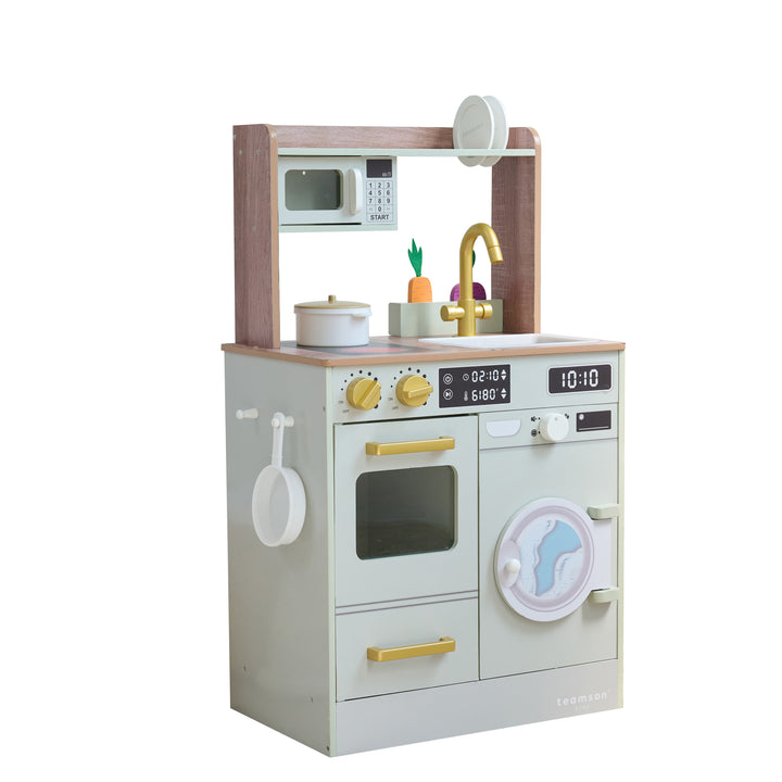 Teamson Kids Little Chef Lake Tahoe Wooden Play Kitchen - Washer & Mini Garden